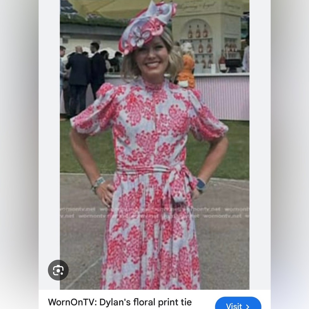 ME+EM 2 Layered Violets Print Midi Dress EUC Belt Lined Floral Fit Flare - Picture 7 of 16